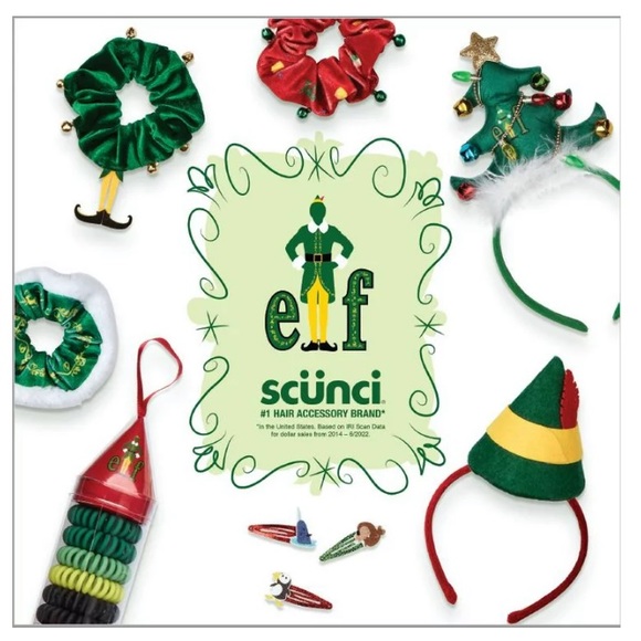 Buddy The Elf Movie Velvet Velvety Jingle Bell Christmas Scrunchie Hair Tie - Picture 8 of 10